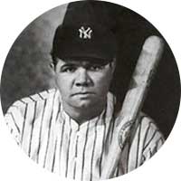 Babe Ruth Left Handed