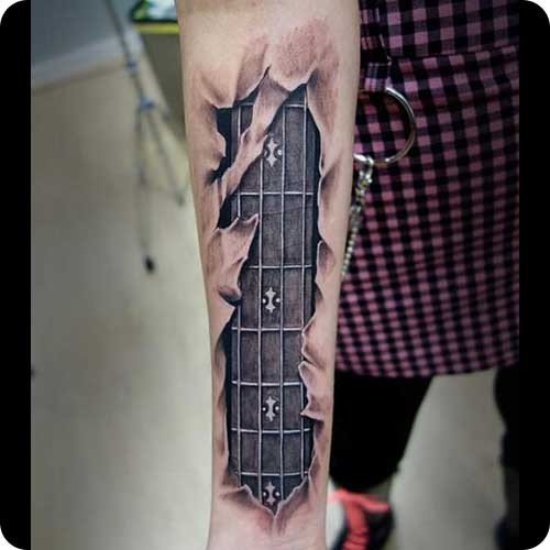 Bass Fretboard Tattoo