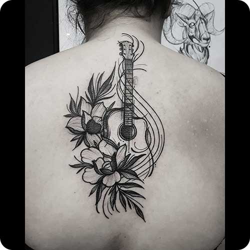 Cool Guitar Tattoo