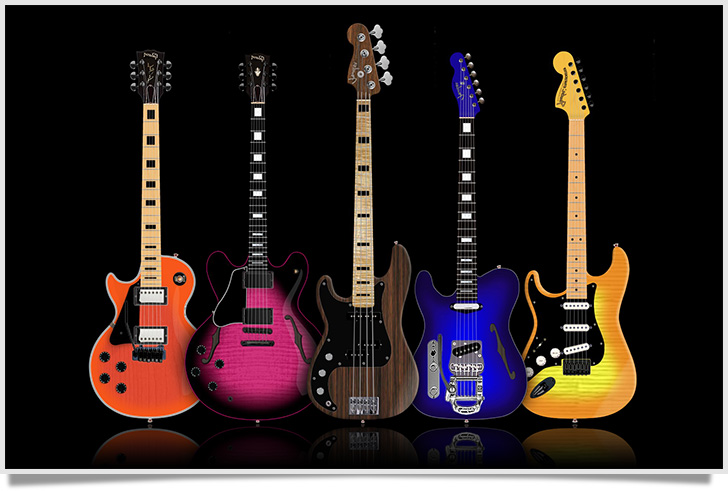 Custom Left Handed Guitar Designs