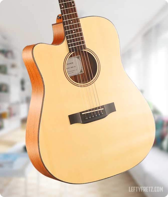 Donner DAG-1CL Left Handed Acoustic Guitar Package