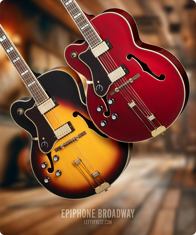 Epiphone Broadway Left Handed Jazz Guitar