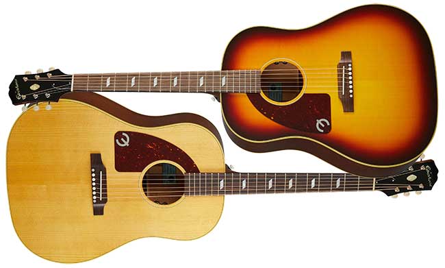 epiphone left handed acoustic guitars