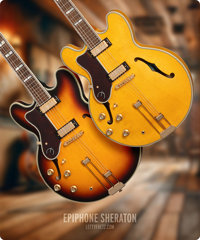 Epiphone Sheraton Left Handed Semi Hollow Body Guitar