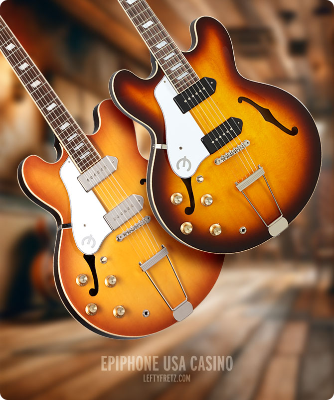 Epiphone USA Casino Left Handed Hollowbody Guitars