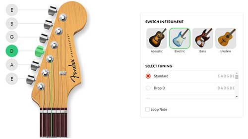 Fender Free Online Guitar Tuner