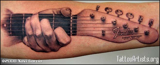 Awesome Fender Guitar Tattoo