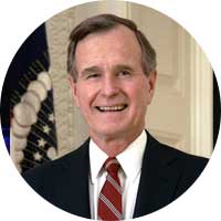 George HW Bush Left Handed