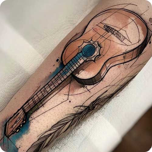 Guitar Art Tattoo