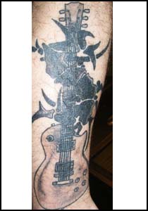 Guitar Cover-up Tattoo