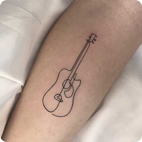 Guitar Line Tattoo