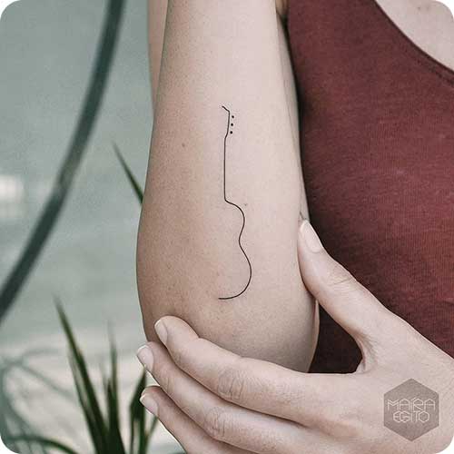 Guitar Tattoo Simple