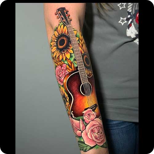 Guitar Tattoo Sleeve