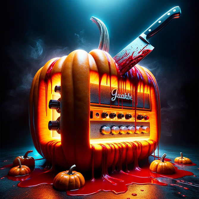 Pumpkin Themed Guitar Amp