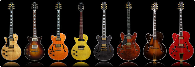 Heritage left-handed electric guitars lefty southpaw gibson