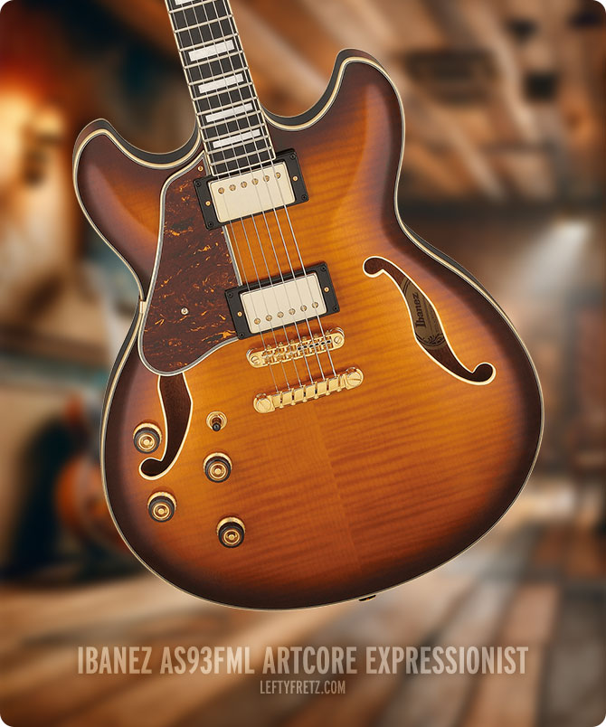 Ibanez Semi Hollow AS93FML Artcore Left Handed