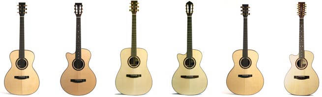 Lakewood Deluxe Series Left Handed Acoustic Guitars Lefty