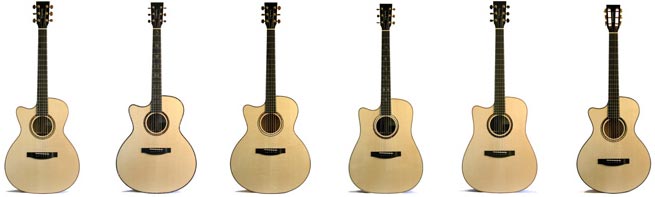 Lakewood Premium Series Left Handed Acoustic Guitars Lefty