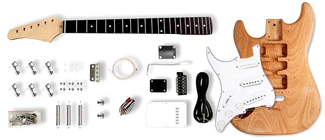 Left Handed DIY Stratocaster Guitar Kit