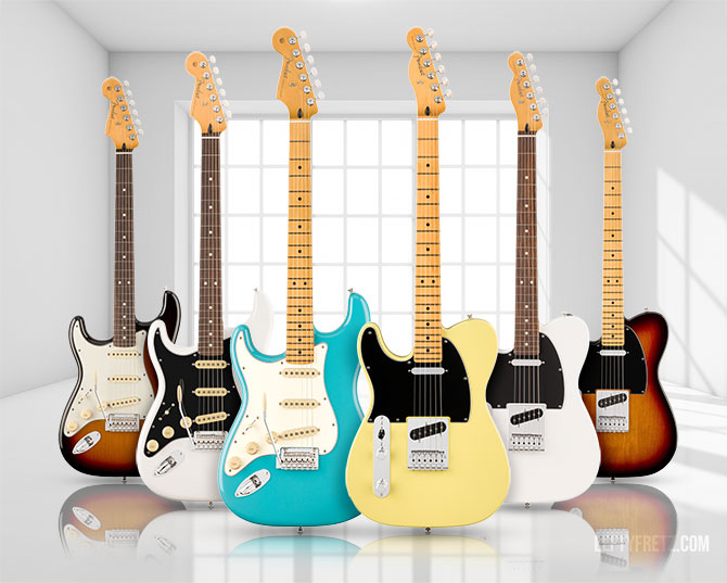 Left Handed Fender Player II Series Guitars