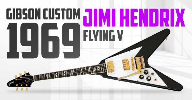 Left Handed Gibson Custom Jimi Hendrix 69 Flying V Guitar