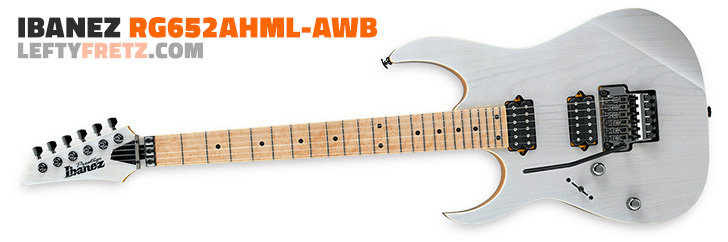 Left Handed Ibanez RG652AHML Prestige White Blonde