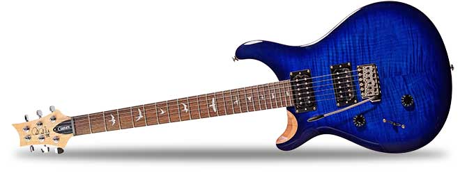 Left Handed PRS SE Custom 24 Faded Blue Burst