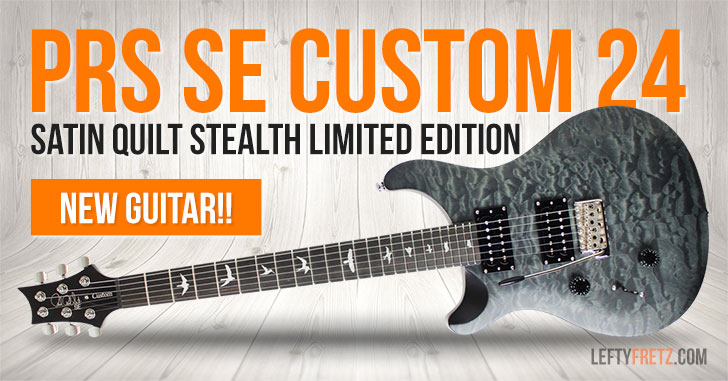 Left Handed PRS SE Custom 24 Stealth Satin Quilt