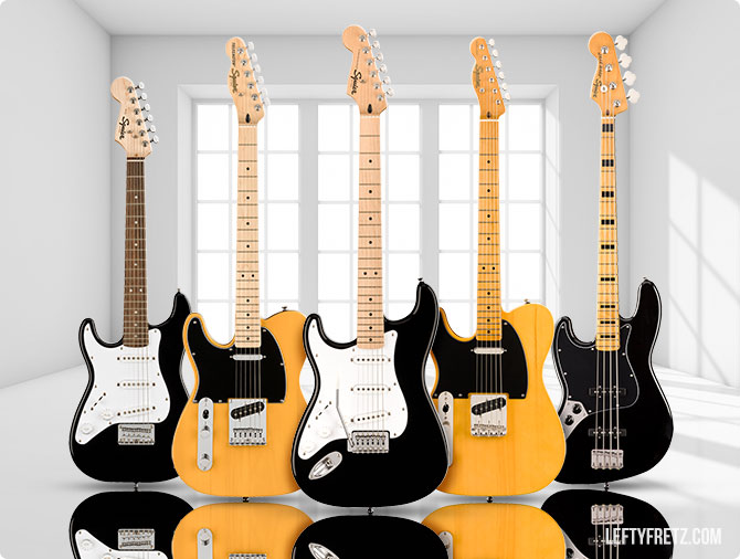 Left Handed Squier Guitars