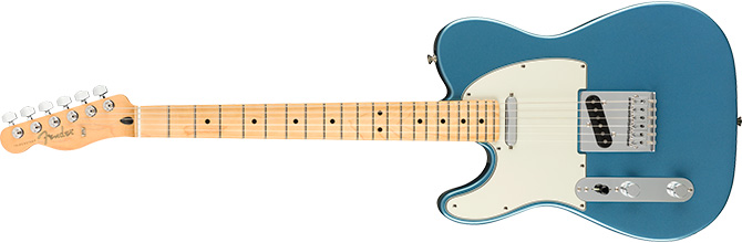 Left Handed Fender Telecaster Lake Placid Blue