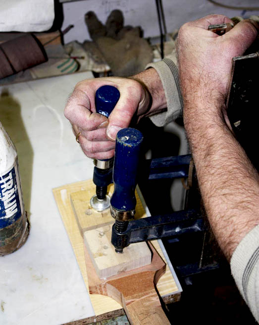 Gluing The Flamed Maple Veneer