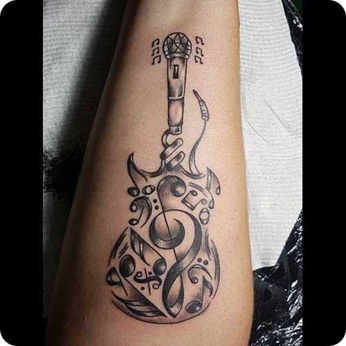 Musical Guitar Tattoo