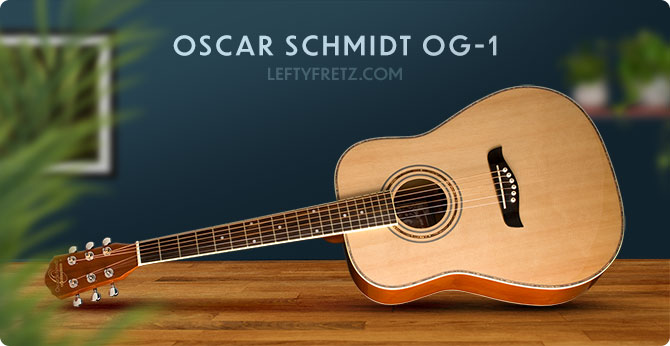 Oscar Schmidt OG-1 Left Handed 3/4 Acoustic Guitar