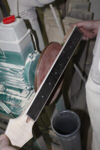 Sanding the guitar neck profile