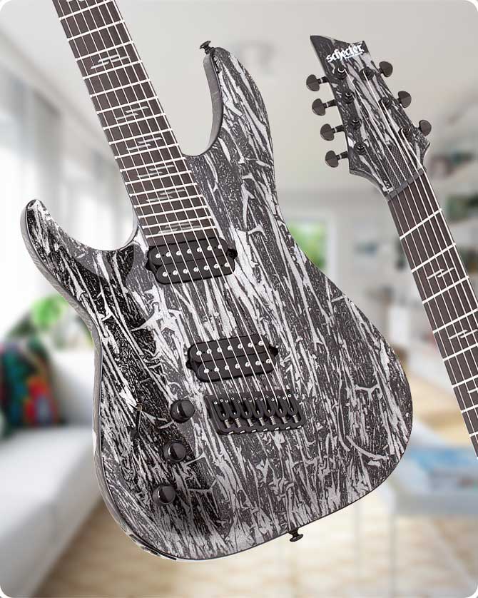 Schecter C-7 Multiscale Silver Mountain