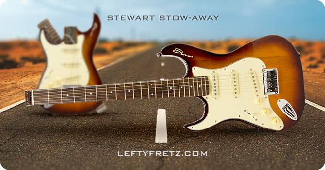 Stewart Stowaway Left Handed Travel Guitar