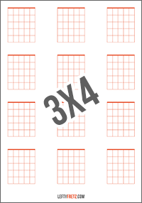 Blank Guitar Chord Diagram 12