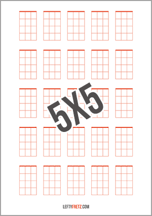 5x5 Blank Ukulele Chord Sheet