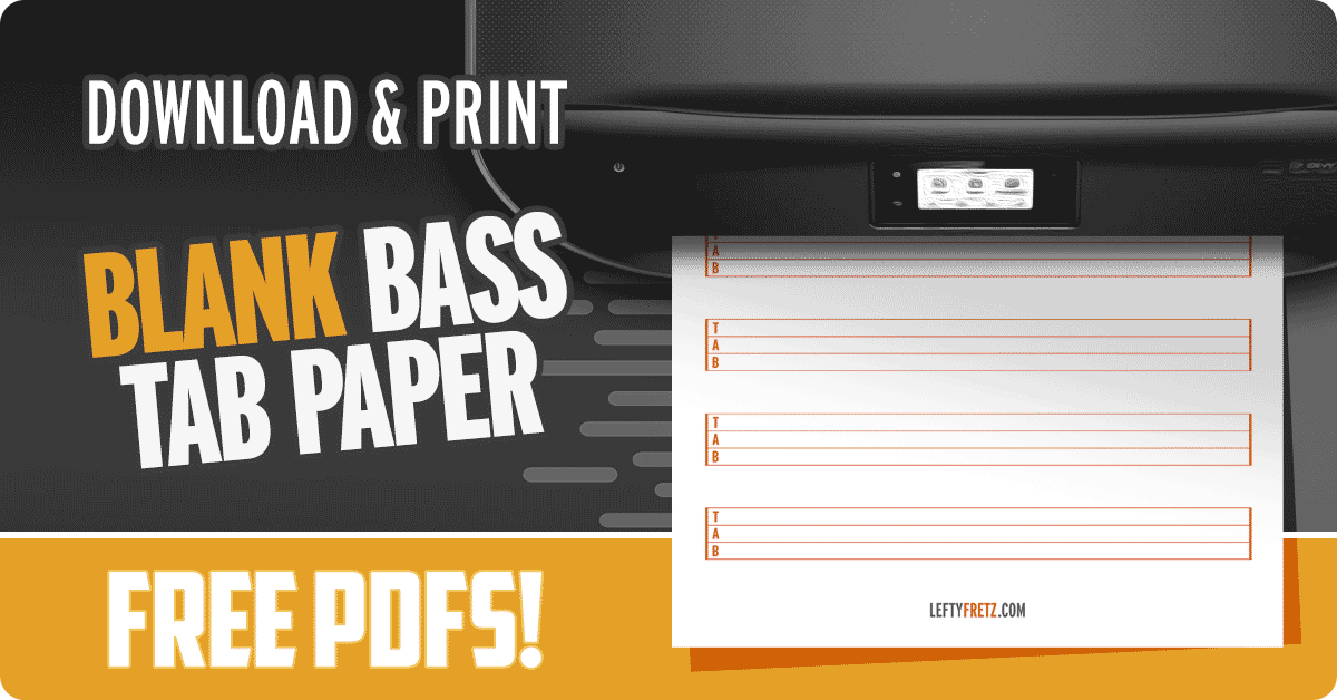 Blank Bass Tab Paper